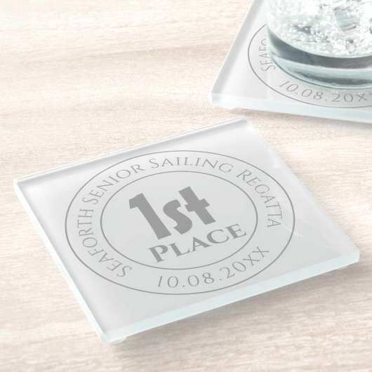 Sailing Regatta 1 Prize Trophy Award Glazen Onderzetter