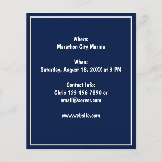 Sailing Regatta Flyer (Achterkant)