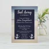 Sailing Retirement Party Invitations Sail Away Kaart (Staand voorkant)
