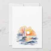 Sailing Retirement Party Invitations Sail Away Kaart (Achterkant)