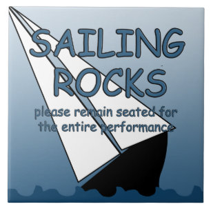 Sailing Rocks Funny resterend hoofd Tile Tegeltje