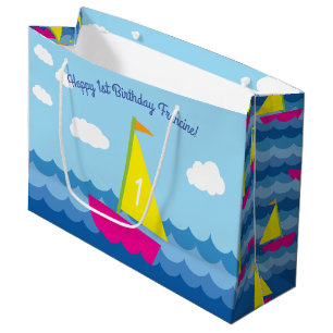 Sailing Sail Boat Cute Kids Birthday Party Groot Cadeauzakje