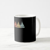 Sailing Sail Boat Retro Koffiemok (Voorkant rechts)