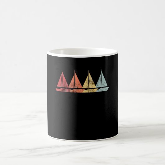 Sailing Sail Boat Retro Koffiemok (Center)