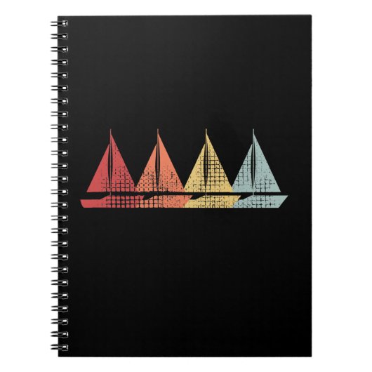 Sailing Sail Boat Retro Notitieboek (Voorkant)