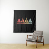 Sailing Sail Boat Retro Wandkleed (In situ)