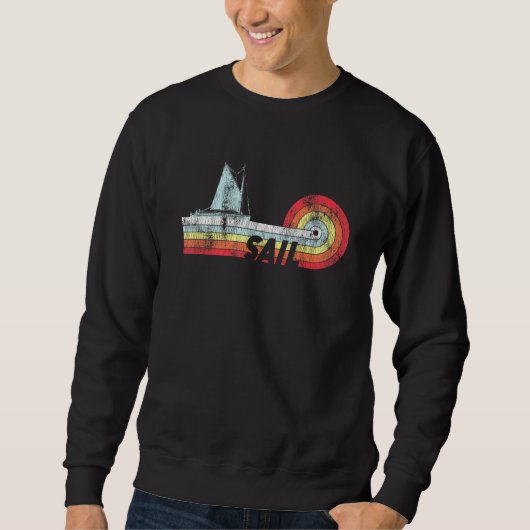 Sailing Sail Sailboat Vintage Retro Trui (Voorkant)