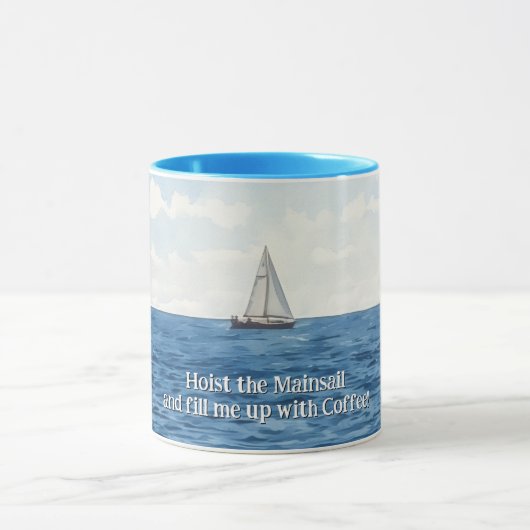 Sailing Sailboat Art Fun Coffee Mok Cup (Midden)