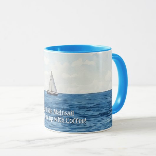 Sailing Sailboat Art Fun Coffee Mok Cup (Voorkant rechts)