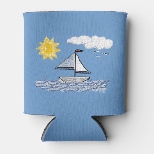 Sailing Sailboat Summer Days Blikjeskoeler (Voorkant)