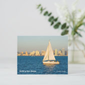 Sailing San Diego California Producten Briefkaart (Staand voorkant)