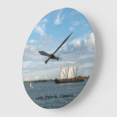 Sailing Ship Round Wall Clock Grote Klok (Hoek)