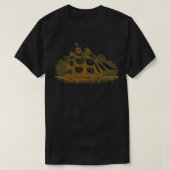 Sailing Ship, Sepia Version T-shirt (Design voorkant)
