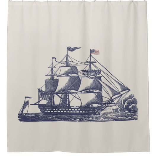 Sailing Ship Shower Curtain Douchegordijn (Voorkant)