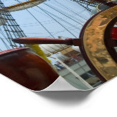 Sailing Ship Wheel and Rigging Poster (Hoek)