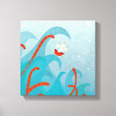 Sailing Ship Zee Monster Canvas Afdruk (Voorkant)