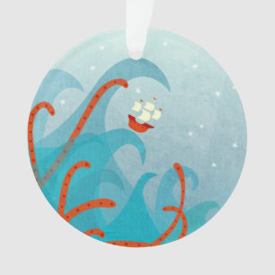 Sailing Ship Zee Monster Ornament