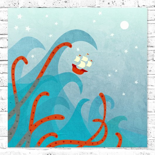 Sailing Ship Zee Monster Poster