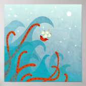 Sailing Ship Zee Monster Poster (Voorkant)