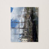 Sailing Ships Charlestown Harbor Cornwall Foto Legpuzzel (Verticaal)