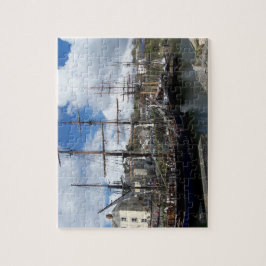 Sailing Ships Charlestown Harbor Cornwall Foto Legpuzzel