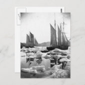 Sailing Ships in een ijskveld - Foto van 1869 Briefkaart (Voorkant / Achterkant)