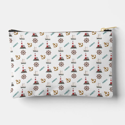 Sailing Small Pattern Kleur op Wit Etui (Achterkant)