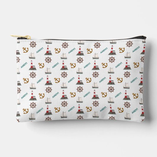 Sailing Small Pattern Kleur op Wit Etui (Voorkant)