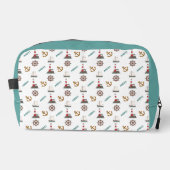 Sailing Small Pattern Kleur op Wit Toilettasje (Voorkant)