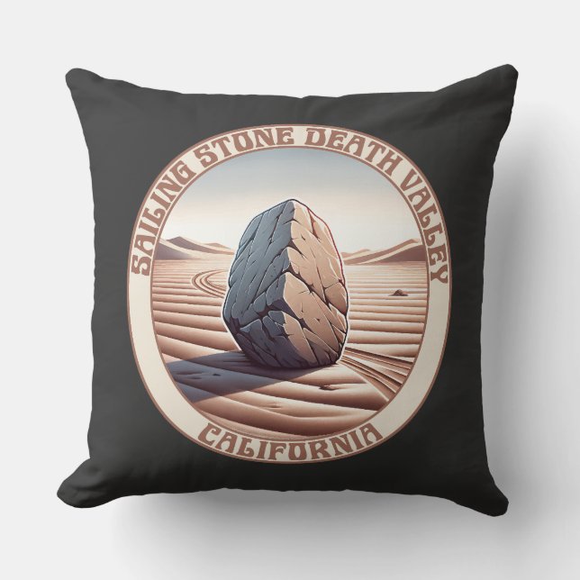Sailing Stone Death Valley, Californië Kussen (Voorkant)