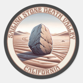 Sailing Stone Death Valley, Californië Ronde Sticker