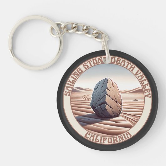 Sailing Stone Death Valley, Californië Sleutelhanger (Voorkant)
