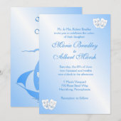 Sailing Theater Theme Wedding Uitnodiging (Voorkant / Achterkant)