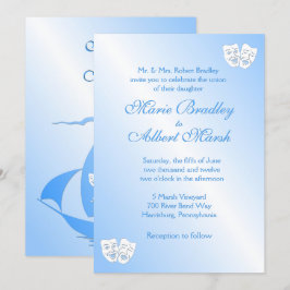 Sailing Theater Theme Wedding Uitnodiging