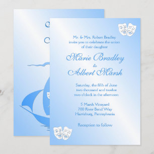 Sailing Theater Theme Wedding Uitnodiging