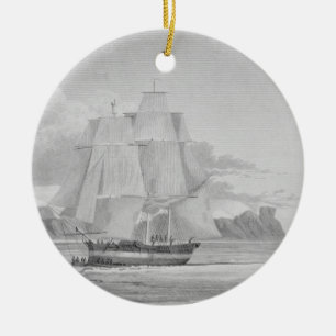Sailing through young ice, september 1824, van 'J Keramisch Ornament