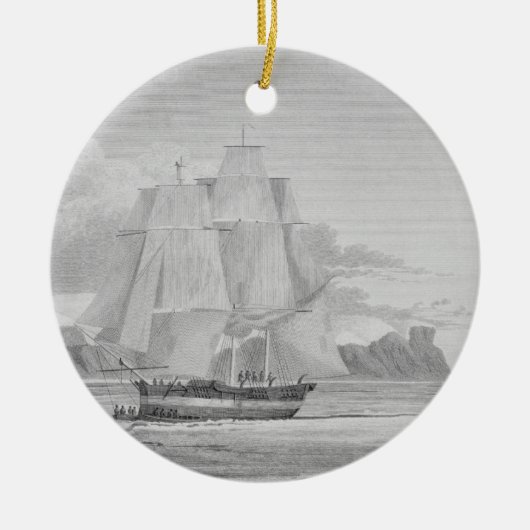 Sailing through young ice, september 1824, van 'J Keramisch Ornament (Voorkant)