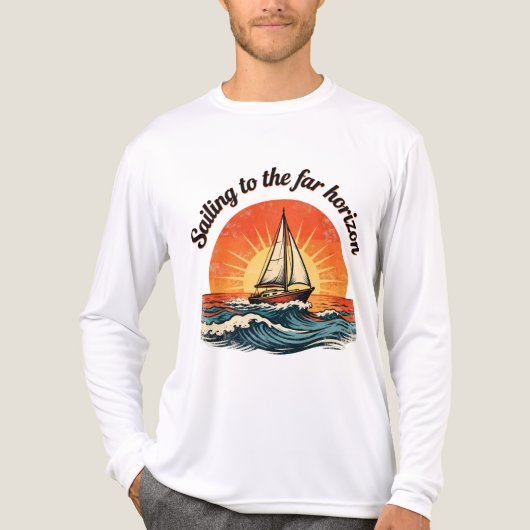 Sailing to the Far Horizon. adventures quotes Tri-Blend Shirt (Voorkant volledig)