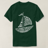 Sailing Typografie Word Art Sailor T-shirt (Design voorkant)