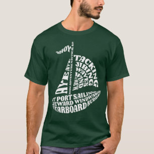 Sailing Typografie Word Art Sailor T-shirt