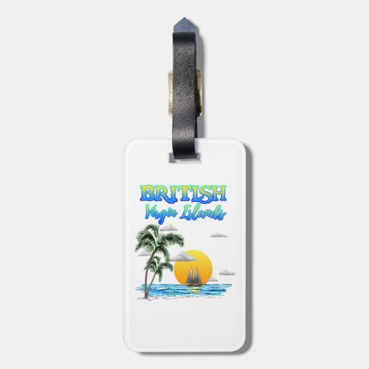 Sailing van de Britse Maagdeneilanden Bagagelabel (Achterkant verticaal)
