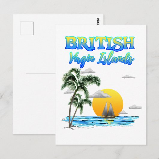Sailing van de Britse Maagdeneilanden Briefkaart (Voorkant / Achterkant)