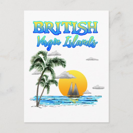 Sailing van de Britse Maagdeneilanden Briefkaart (Voorkant)