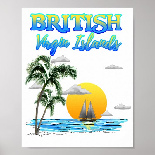 Sailing van de Britse Maagdeneilanden Poster (Voorkant)
