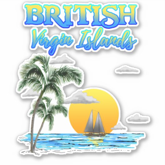 Sailing van de Britse Maagdeneilanden Sticker (Voorkant)