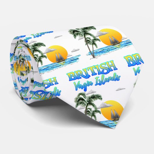 Sailing van de Britse Maagdeneilanden Stropdas (Opgerold)