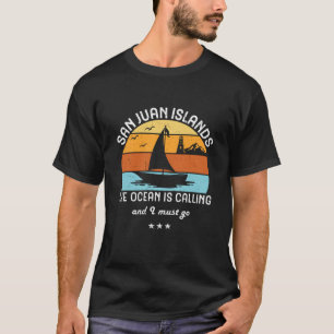 Sailing van de  detailhandel in San Juan-eilanden T-shirt