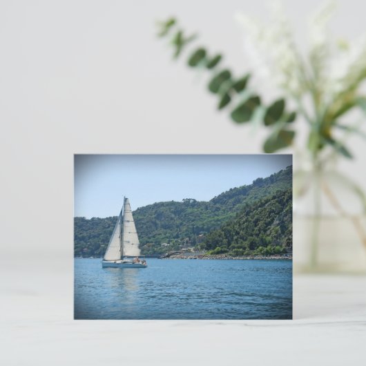 Sailing van de Italiaanse Riviera - Portofino - Br Briefkaart (Staand voorkant)