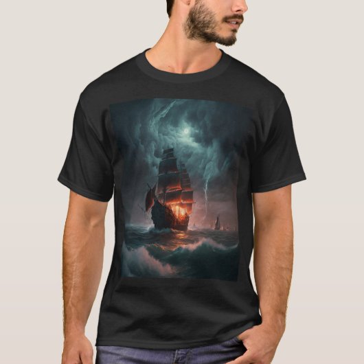 Sailing van de strijdingsgolven en het Storm van s T-shirt (Voorkant)