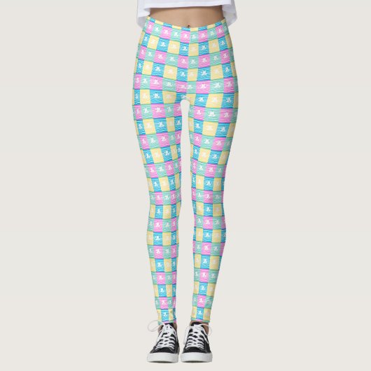 Sailing van het scheepspatroon leggings (Voorkant)